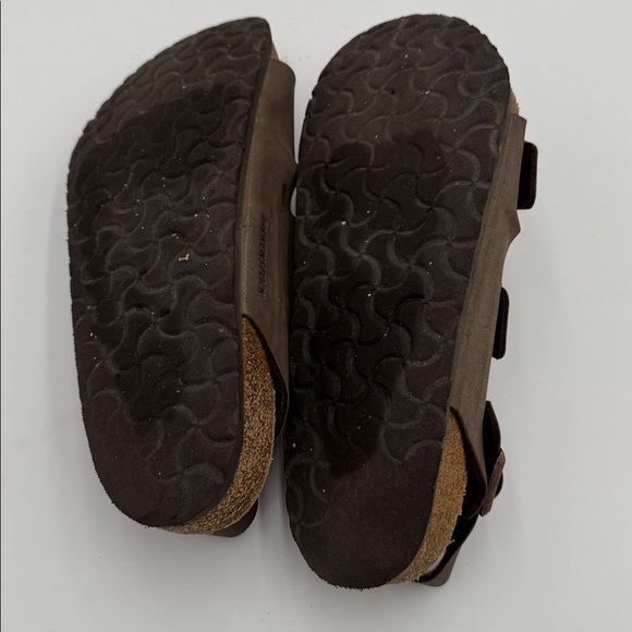 Birkenstock Arizona Oiled Leather Sandals Brown Copper Buckles Size 40 (M7/W9) - Picture 6 of 8